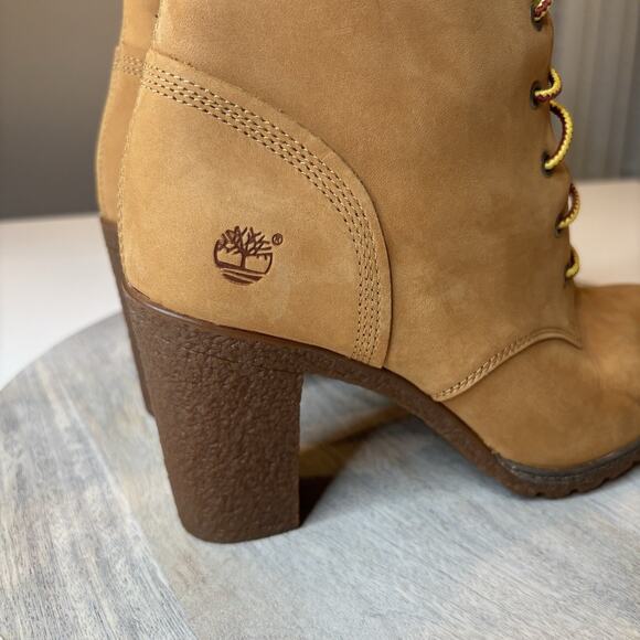 Timberland Tillston 6" Wheat Nubuck Brown Leather Boots Women's US Size 9 - Picture 6 of 11